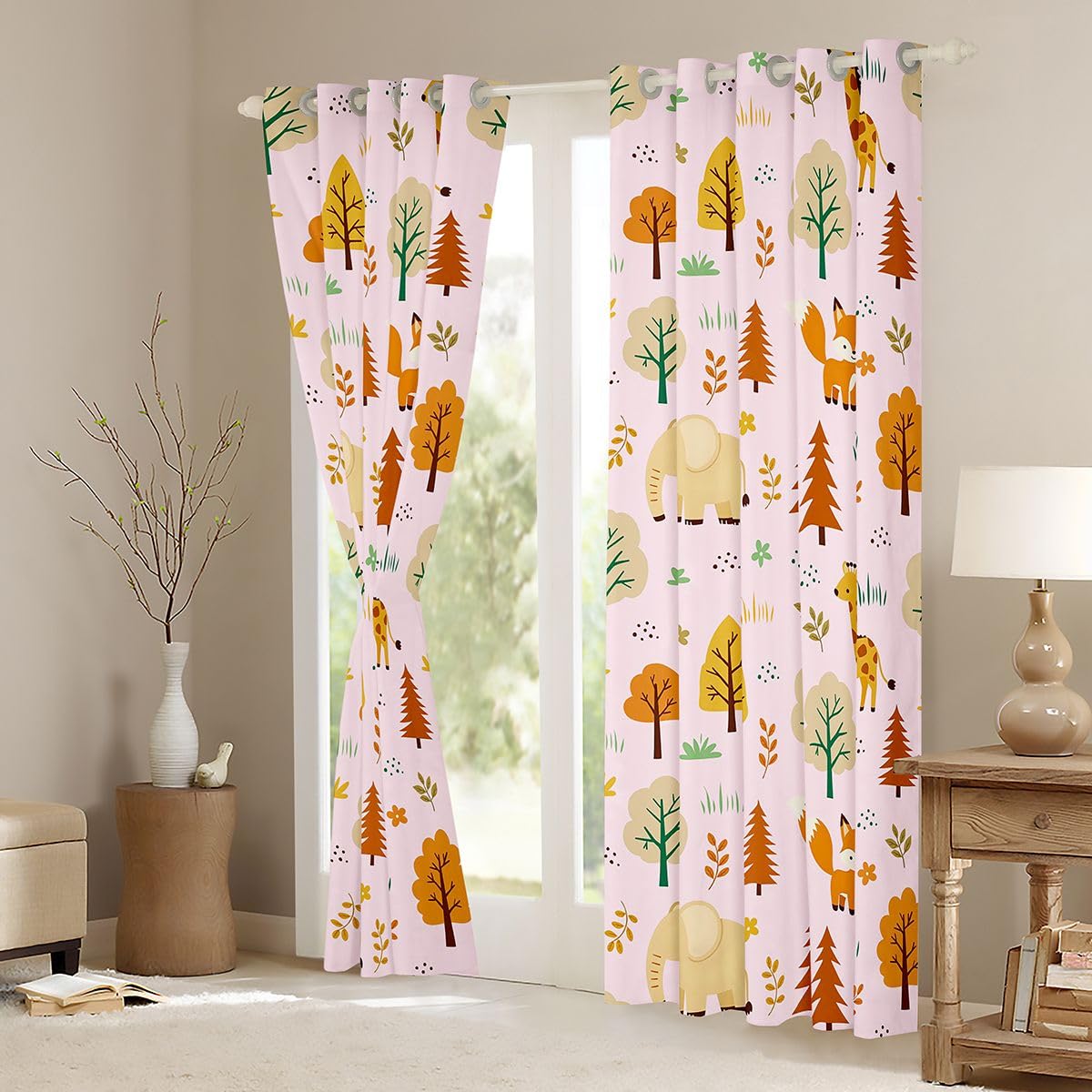 Homewish Tende oscuranti con animali del bosco, 117 x 183 cm