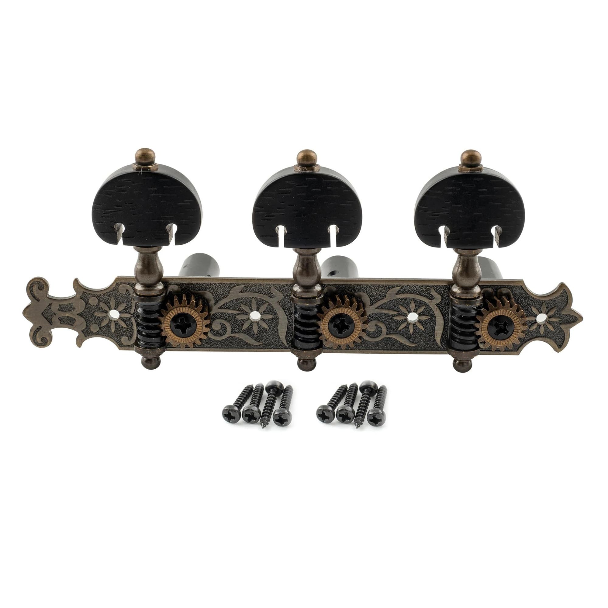 Set di accordatori for chitarra classica stile bouchet 3x3, set di chiavi for accordatura(Antique brass)