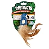 Instincts Chatty Chirp HappyNip Toy for Indoor Cats & Kittens, Electronic Noise, Soft & Plush Bird with Silverine Catnip, Batteries Included