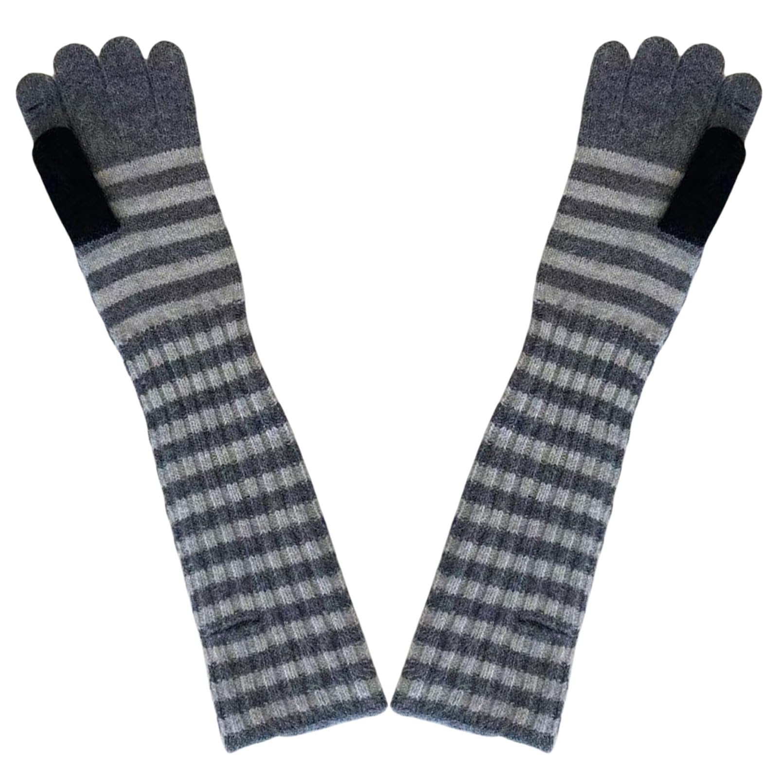 YYYEYUAN Long Gloves, Trendy Warm Thermal Gloves, Knitted Stylish Gloves with Touchable Screen Function, for Cold Weather Winter Cycling Skiing