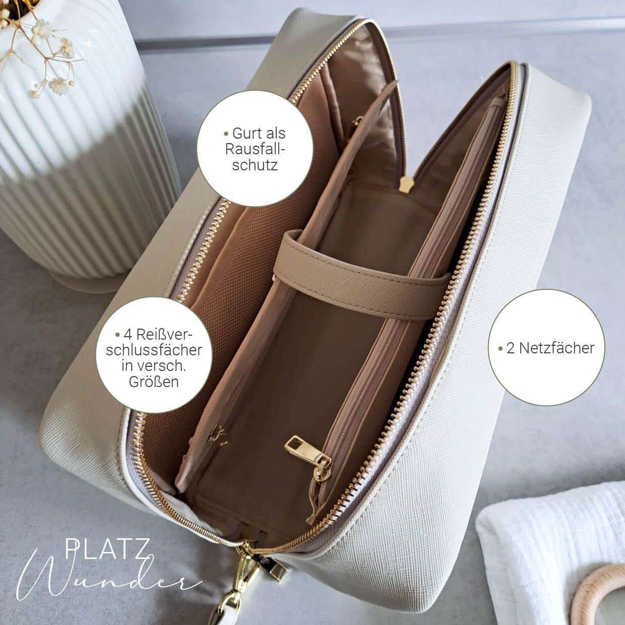 Little ELLA Wickelclutch, Windelorganizer mit vielen verschiedenen Fächern (mint)