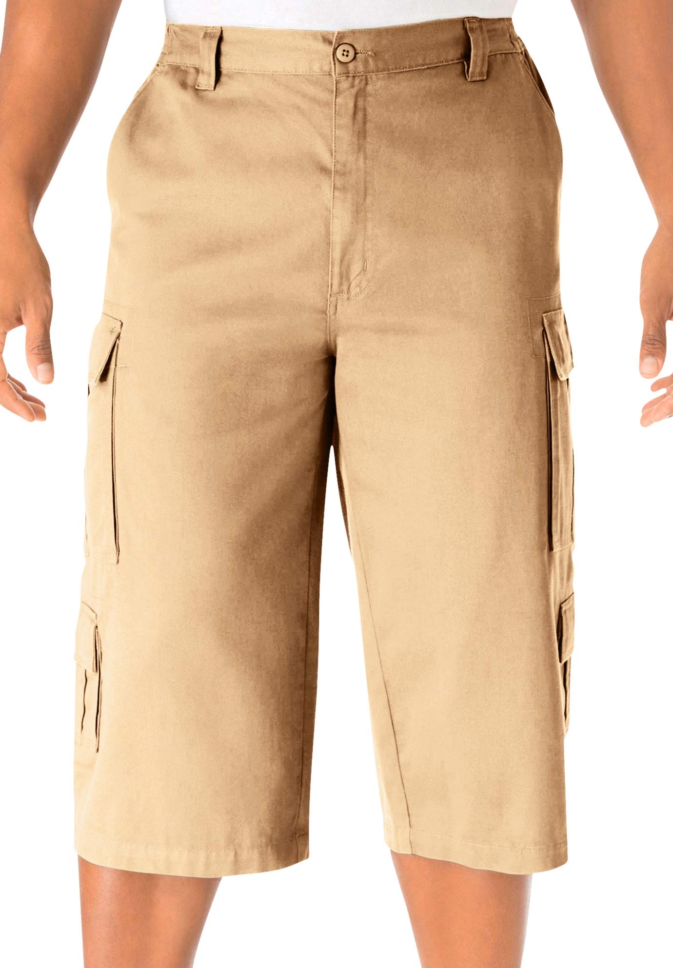 KingSize Men's Big & Tall 17" Side Elastic Cargo Shorts