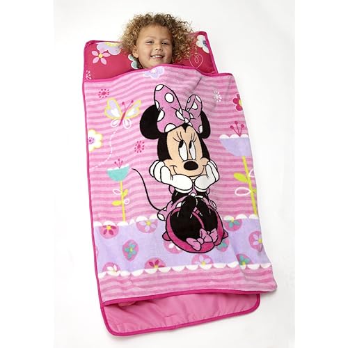 Disney Minnie Mouse Toddler Rolled Nap Mat, Sweet as Minnie, Minnie Mouse - Sweet as Minnie