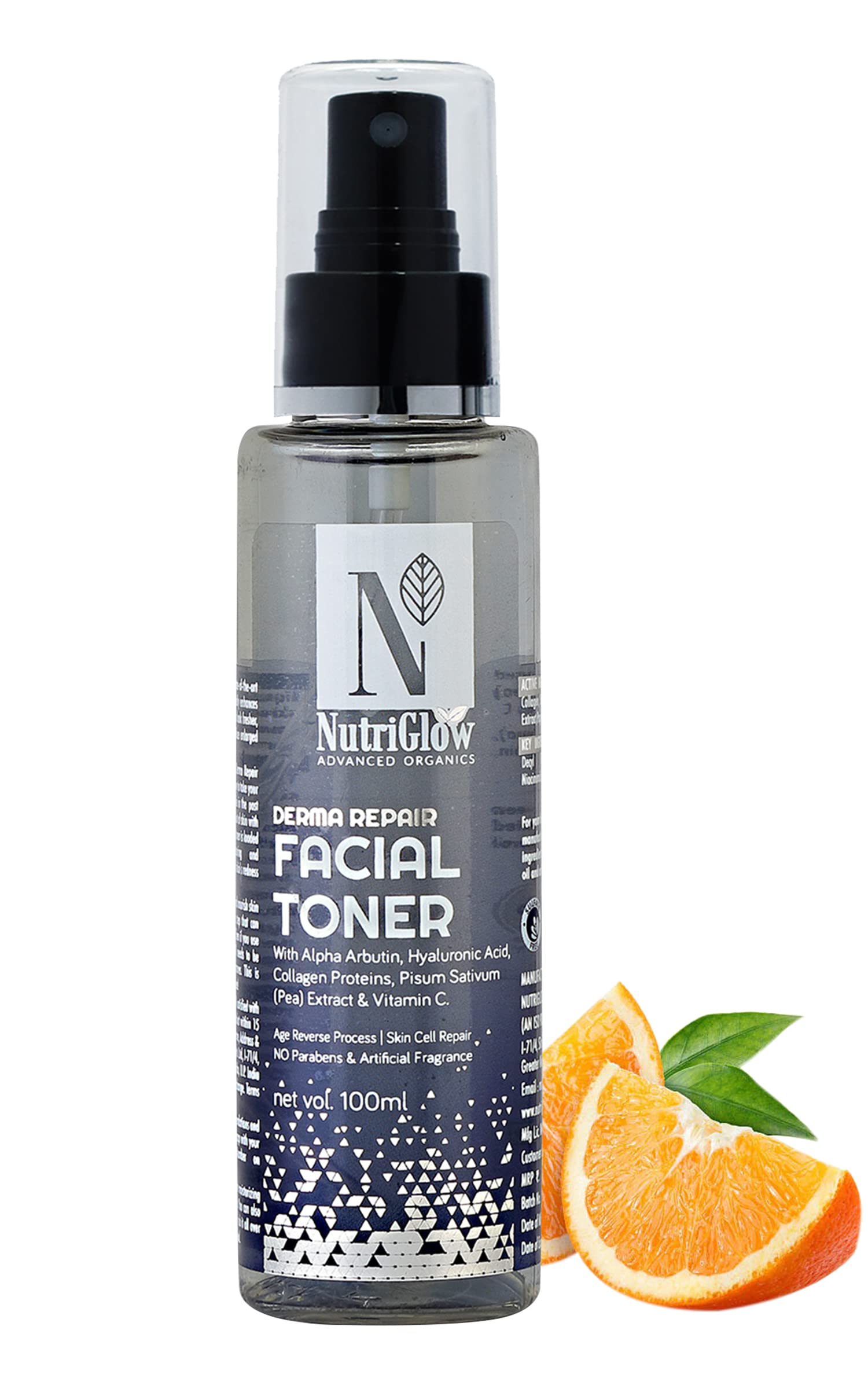 NUTRIGLOWAdvanced Organics Derma Repair Facial Toner for Skin Repair, Reduce Wrinkle,Pore Tightening, All Skin Types 100 ml