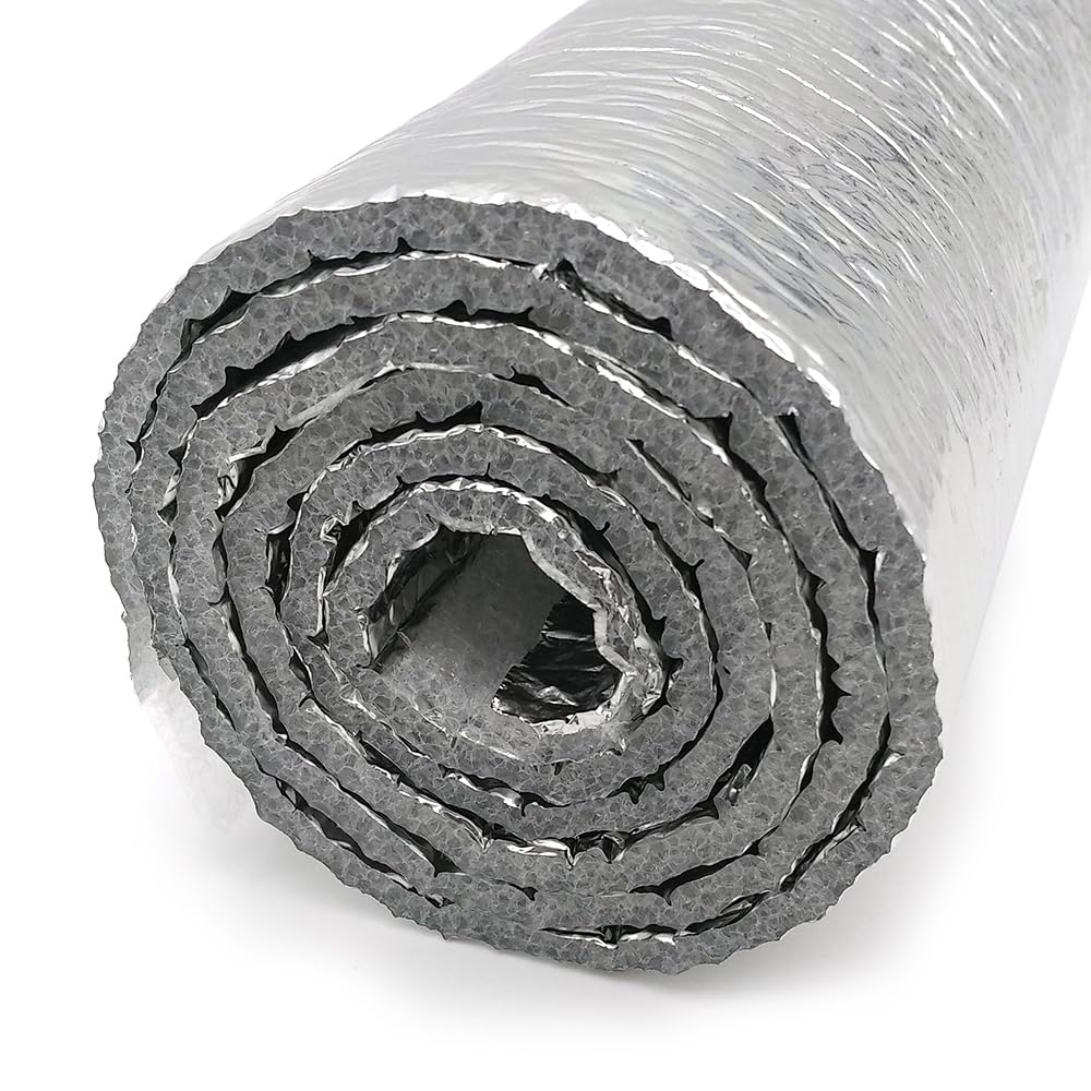Aislamiento Térmico Reflexivo Aluminio y Espuma (5 m x 60 cm) - Aísla calor y frío en caravanas, furgonetas, oficinas, casas