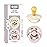 BIBS Studio Soother 2-Pack, BPA Free Dummy Pacifier, Round Nipple. Natural Rubber Latex, Made in Denmark, Size 1 (0-6 Months), Ivory/Petal