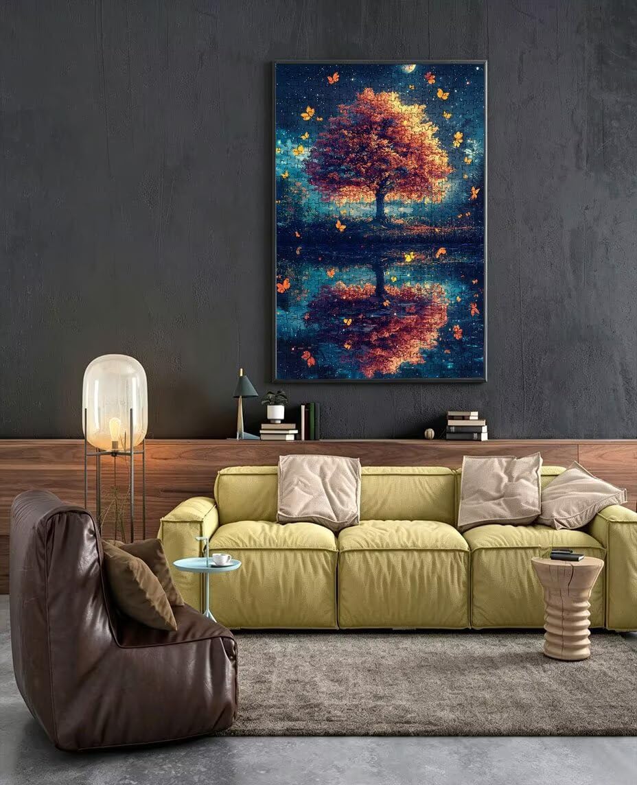 Motyl z jeziora Puzzle 4000 sztuk, puzzle dla dorosłych, łamigłówki, wyzwanie dekoracja puzzli, rozrywka gra edukacyjna dla całej rodziny, na prezent dekoracja BXHZW7-372