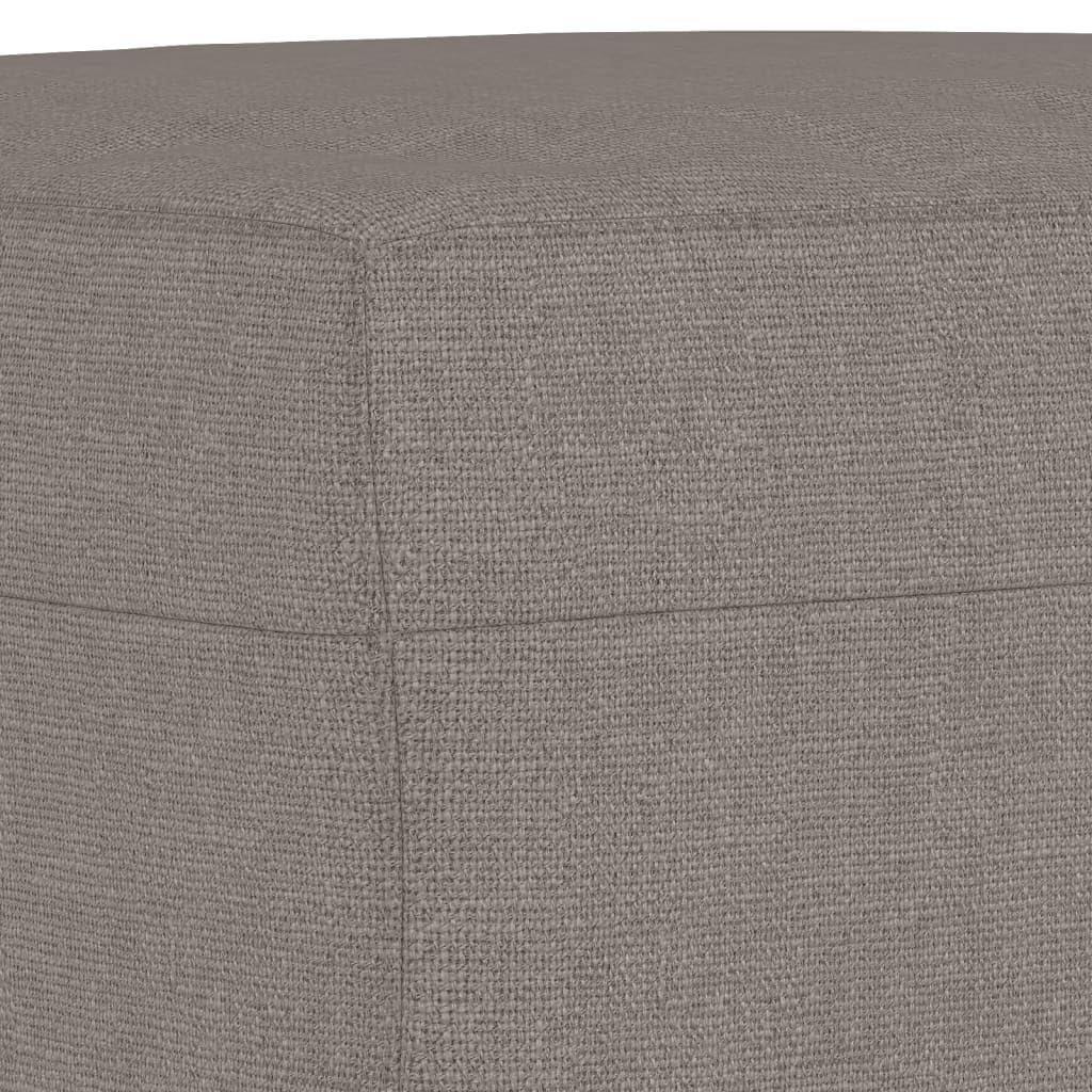 Fußhocker Taupe, 70x55x41 cm, atmungsaktiver Stoff, robuster Hocker für Wohnzimmer, Schlafzimmer, Bequeme Fußablage, zusätzliche Sitzgelegenheit