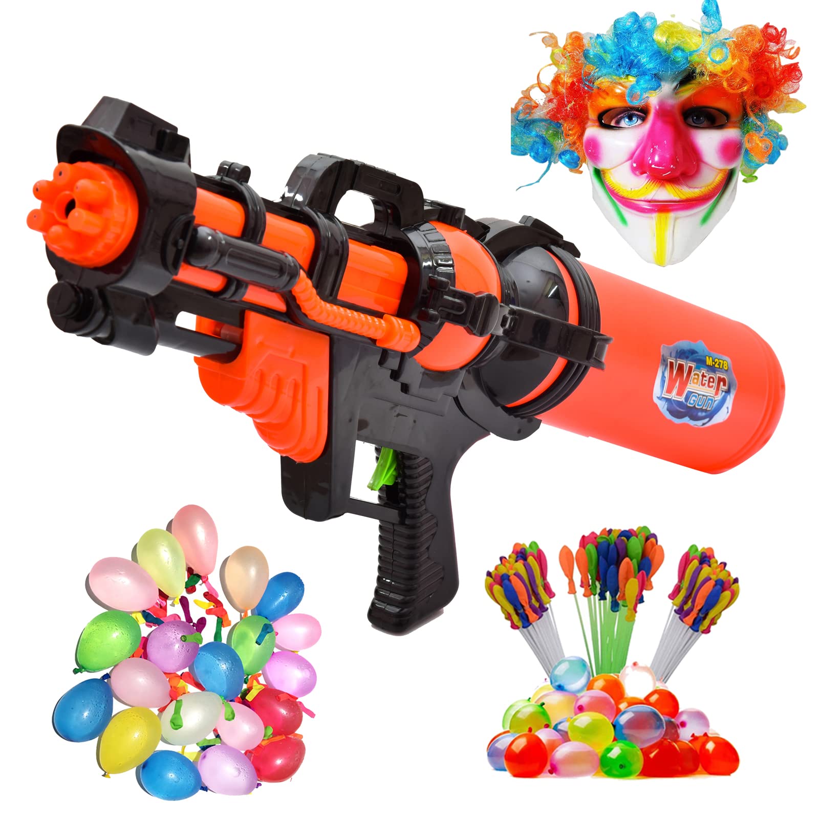 Brown Leaf High Pressure Water Gun Pichkari Water Gun Water Capacity 2 Lit for Kids Children Holi Festival Pool Party Fun (1 Pichkari 100 Water Balloon 3 Magic Balloon 1 Joker) (B09SCJ8WRR) Amazon Price History, Amazon Price Tracker