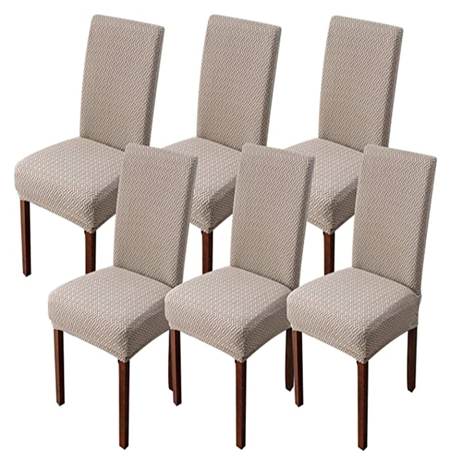 NMVAWIPT Chair Covers, Stretch For Dining Chairs, Removable Washable Slipcovers, Universal For Home Ceremony Wedding Party(14#,6pcs)