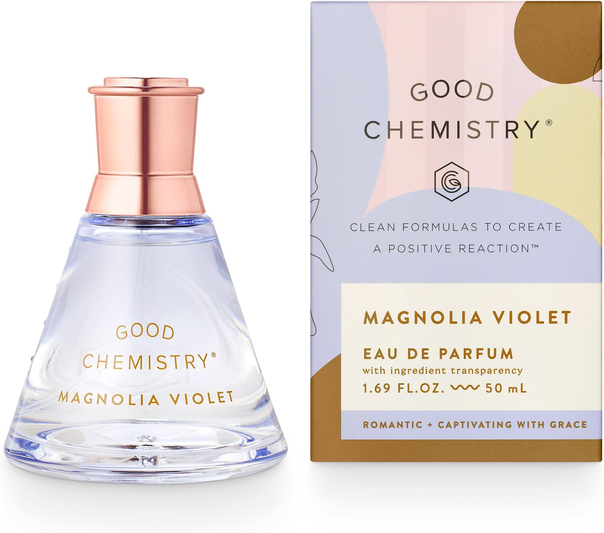 Magnolia Violet Eau de Parfum 1.7 fl oz - Long-Lasting Perfume with Magnolia, Peony, & Amber - Romantic, Clean & Vegan