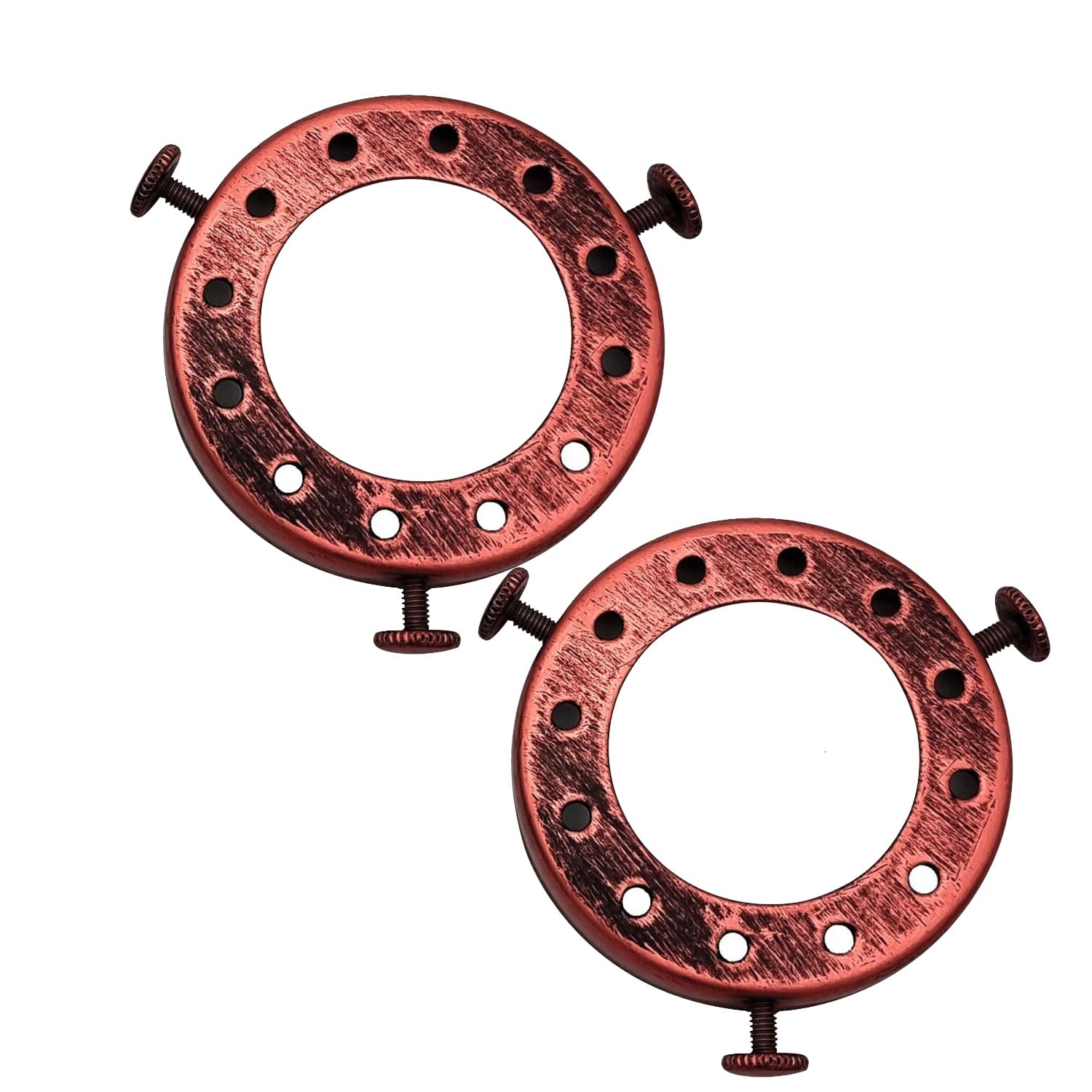 LEDSone 2 Pcs UNO Type Lamp Shade Holder 50mm Fitter Adapter Ring for Pendant Lights, Screw-On Lamp Holder Converter for Ceiling & Wall Lamps