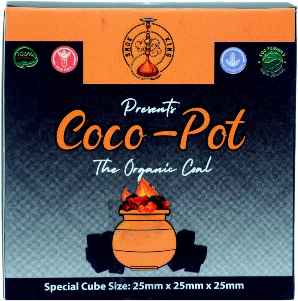 Natural Coconut Charcoal Incense Hookah Shisha Narguile Coal Coconut Shell Briquette Coals 250G - 18 Pieces 25x25x25mm Cube, Black, SK250CP