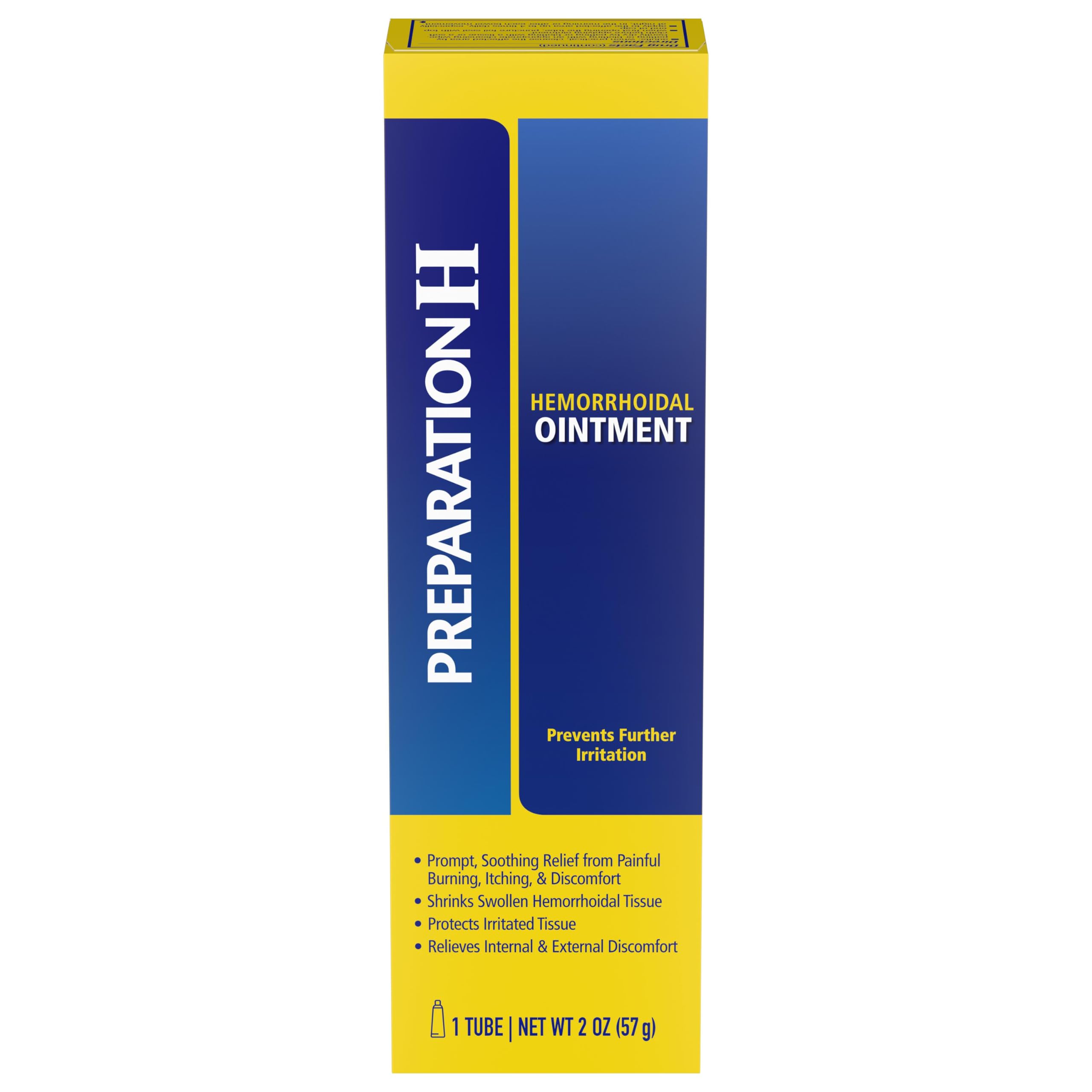 Preparation, H Hemorrhoid Symptom Treatment Ointment, Itching, Burning and Discomfort Relief, Tube, 2 Ounce