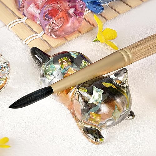 Miniatura 8 de Molde de resina para gatos, moldes de soporte para pinceles de escritura, moldes de silicona epoxi 3D, lindos moldes de fundición de adornos de