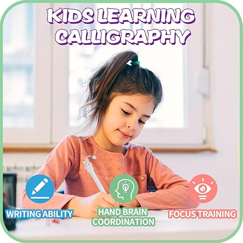 Miniatura 8 de Learn-Journey Cuaderno de escritura de práctica mágica de gran tamaño mejorado para niños, reutilizable para niños, libro de copias reutilizable