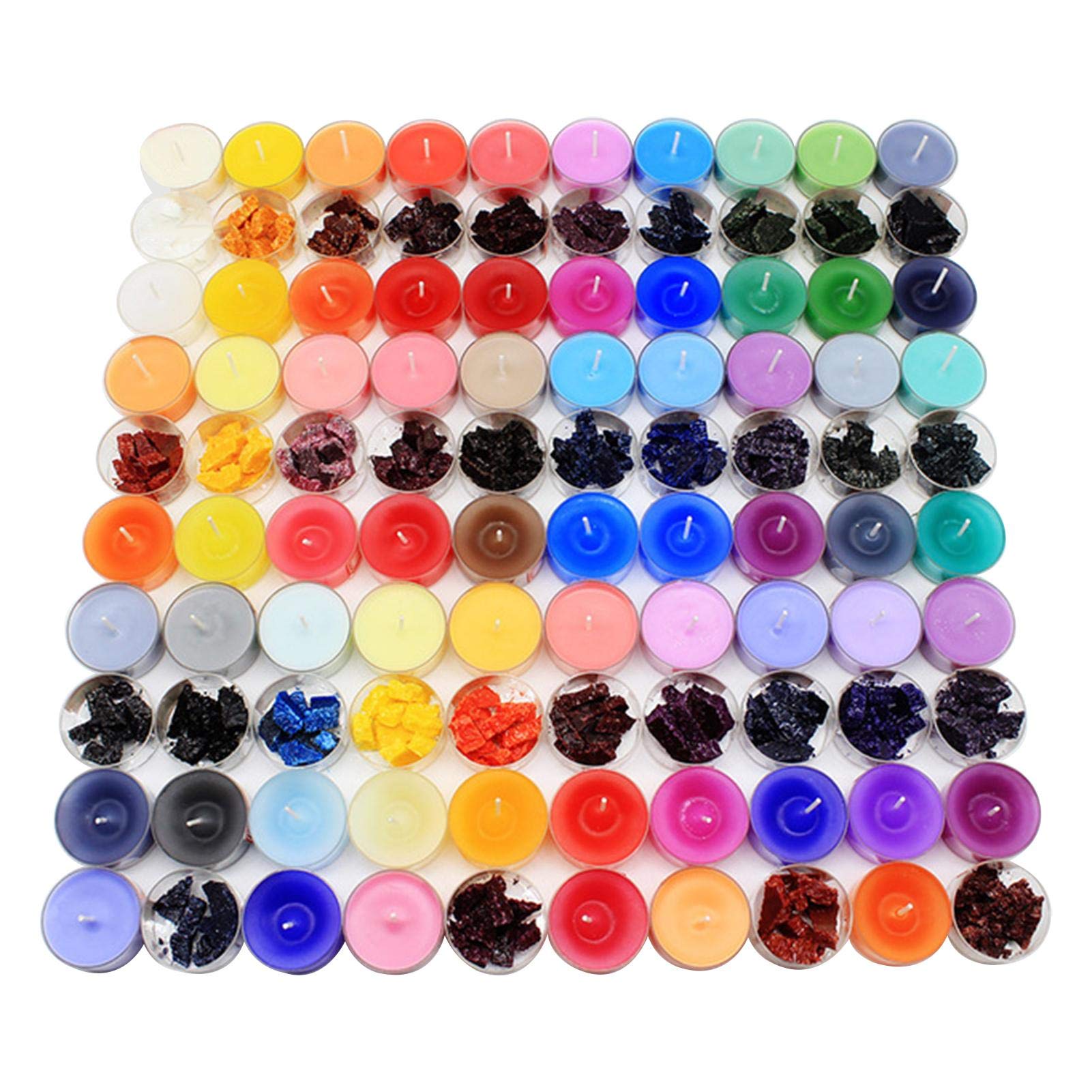 34 copos de tinte de cera para velas de parafina/cera de soja, chips de color para suministros, kit de colores vibrantes para hacer velas, fácil de usar, tinte para velas