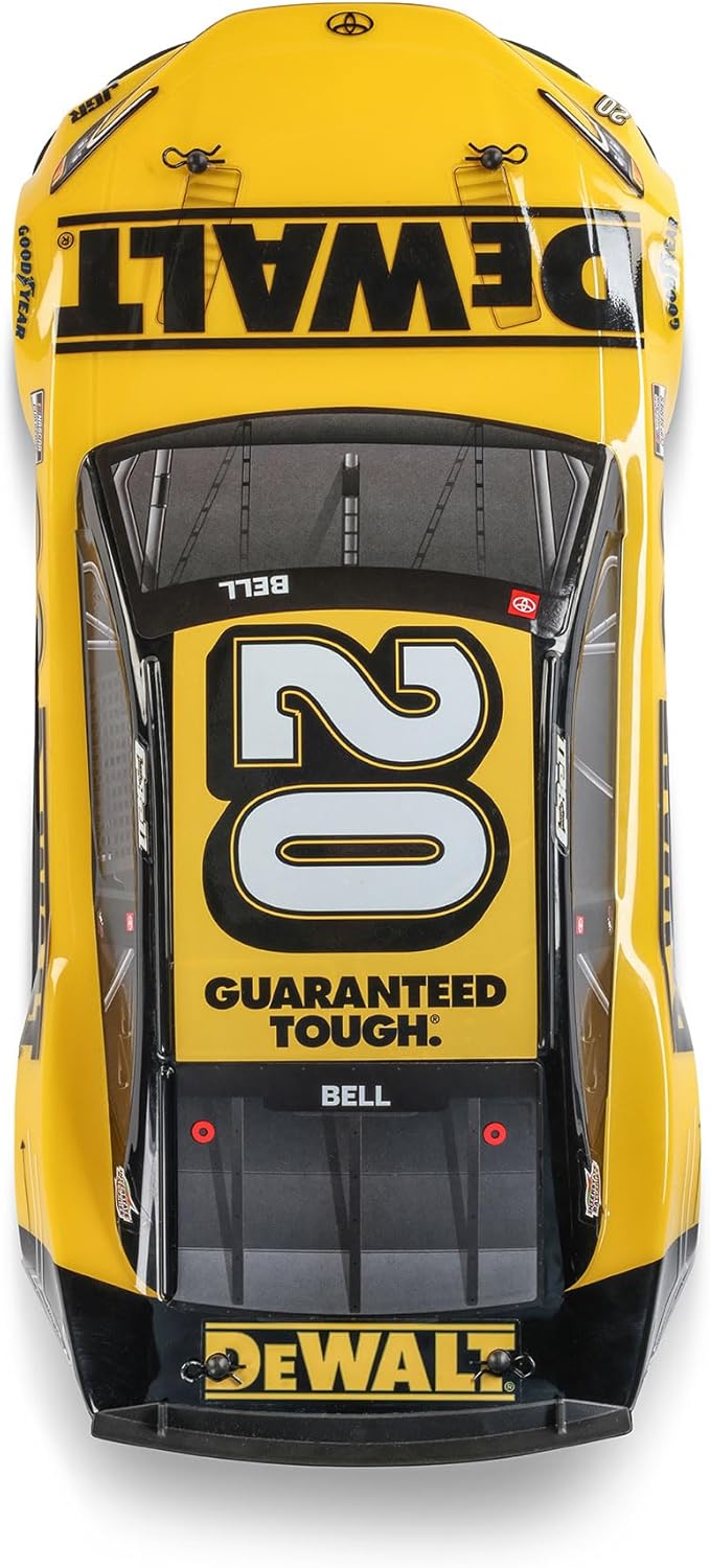 Losi 1/12 NASCAR RC Race Car Christopher Bell® No. 20® 2025 DEWALT Toyota Camry XSE 2S AWD RTR Brushed On-Road Battery & Charger Included Yellow LOS1122520