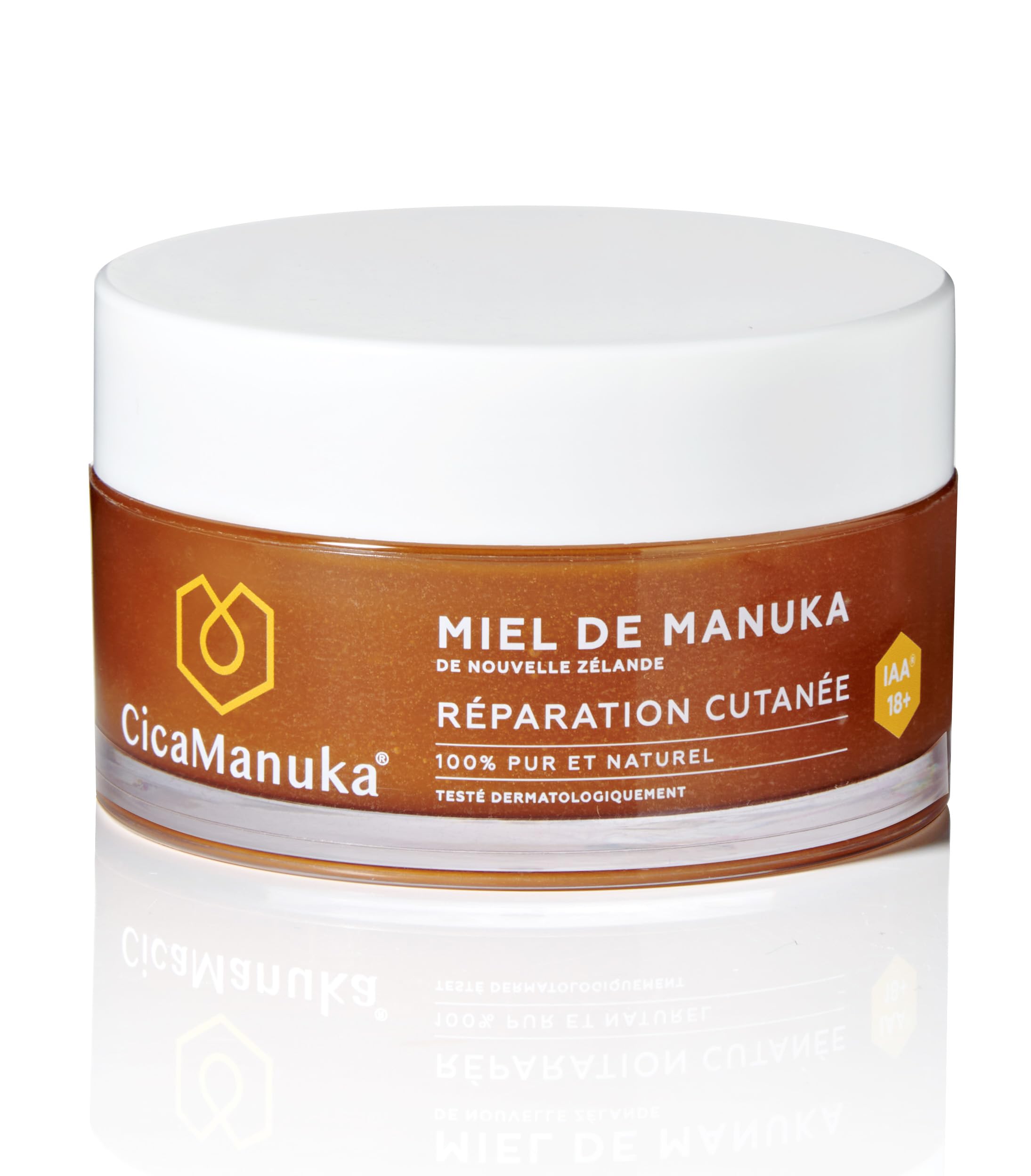 CICAMANUKA - MIEL RÉPARATION CUTANÉE 100% DE MIEL DE MANUKA IAA18+ -Favorise la réparation cutanée des peaux sensibles à tendance atopique et acnéique - Comsos Natural - 150ml