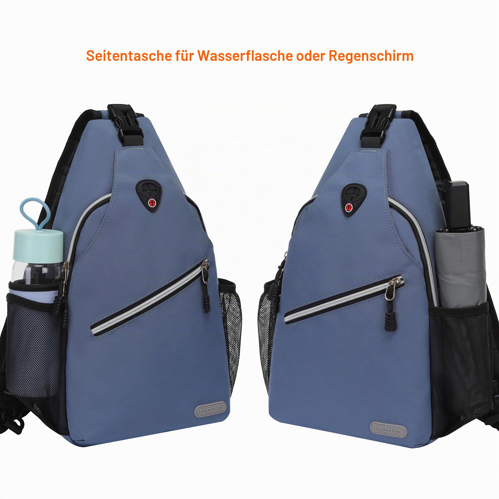 MOSISO Brusttasche Sling Bag Sling Rucksack Schulterrucksack,Polyester Multipurpose Crossbody Schultertasche Umhängetasche Sporttasche Reise Wander Daypack für Herren Damen