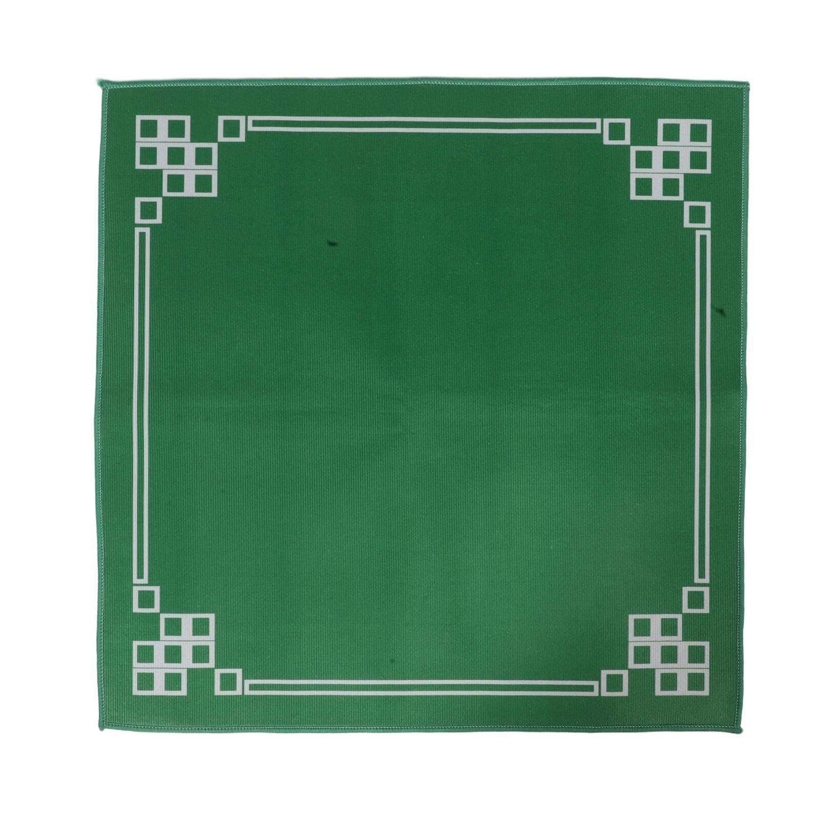 Yardwe Cloth Tabletop Gaming Mat for Mahjong Tiles and Cards, Green Polyester Fiber Non-slip and Protective Features, for Board Games and Tile Games