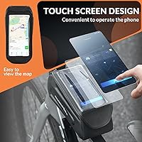 Vista 4 de ROCKBROS Soporte de teléfono para bicicleta, de gran tamaño, EVA, impermeable, soporte para teléfono de bicicleta, tubo superior, bolsa de marco