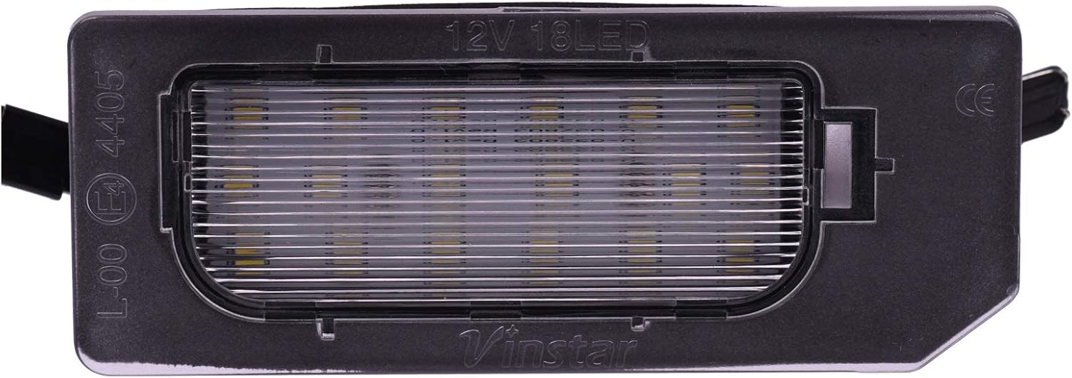 VINSTAR LED Number Plate Light E-Approved CAN-Bus 18 LEDs per Module 6000 Kelvin for Mitsubishi (all suitable models in the product description)