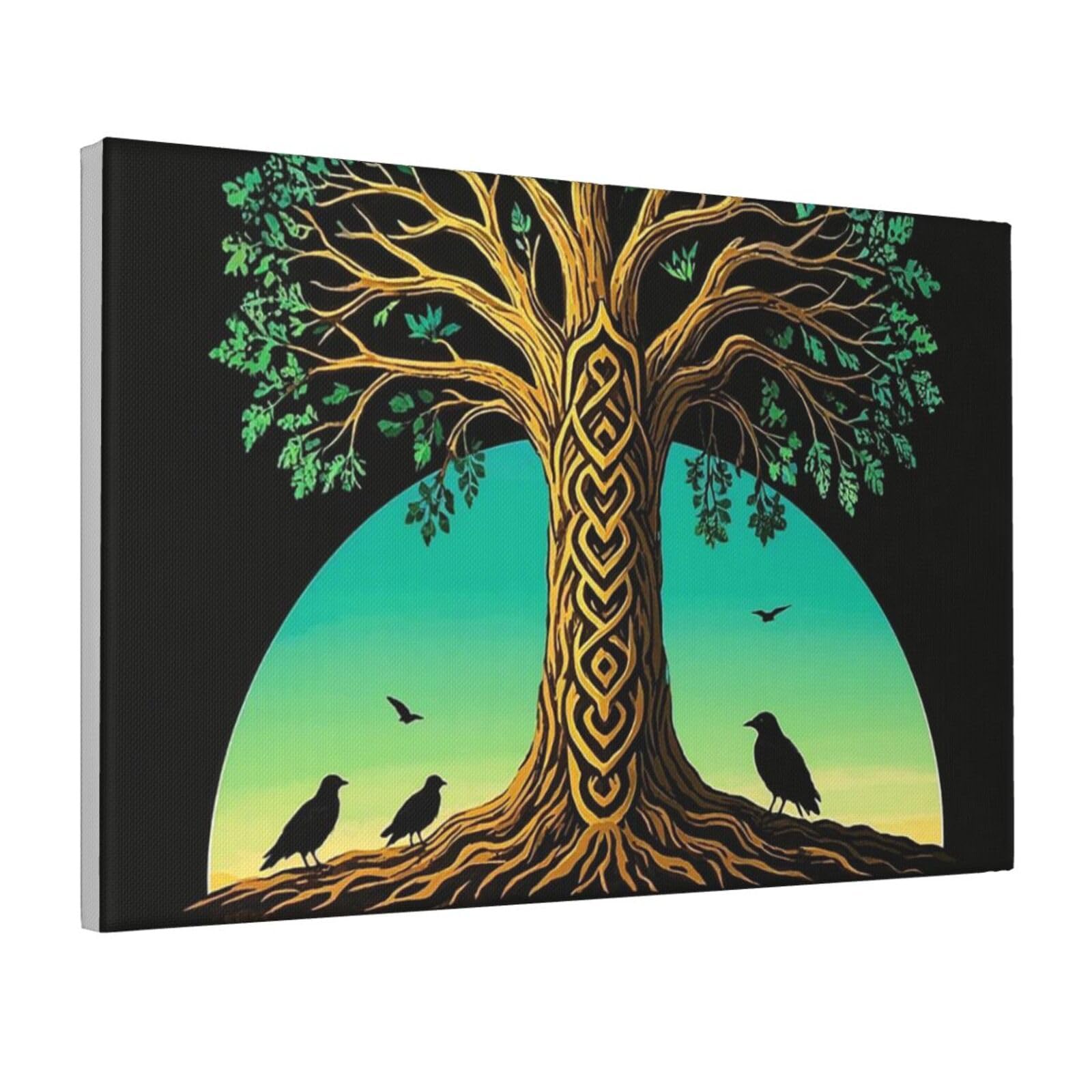 Framed Wall Art for Living Room Art Work, Tree of Life Dodo Art Print Picture Prints Modern Office Wall Paintings Poster Aesthetic Wall Decorations for Home Decor Ready To Hang 8"x12"
