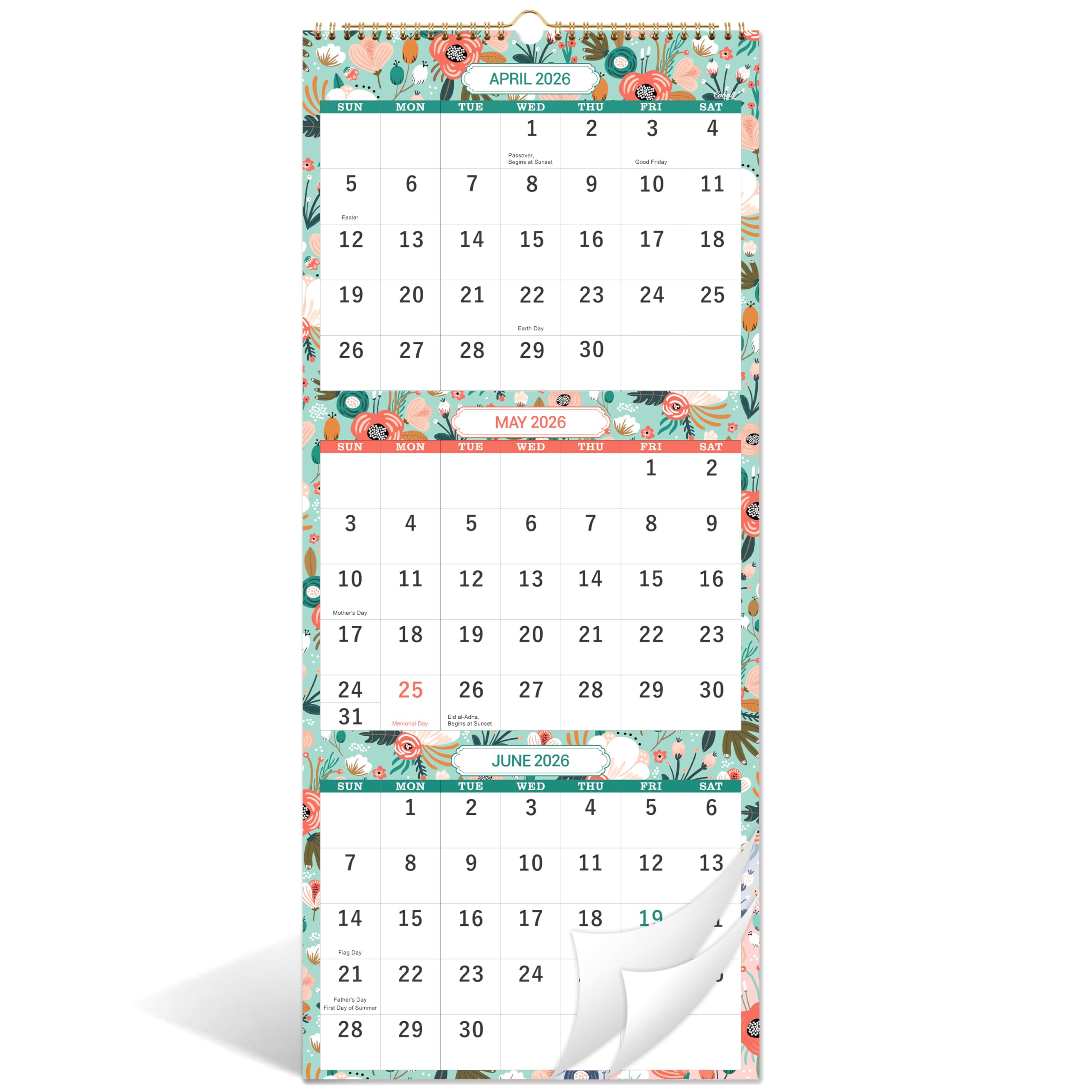 Amazon.com: Wall Calendar 2026-2027 - MAY. 2026 - JUN. 2027, 3