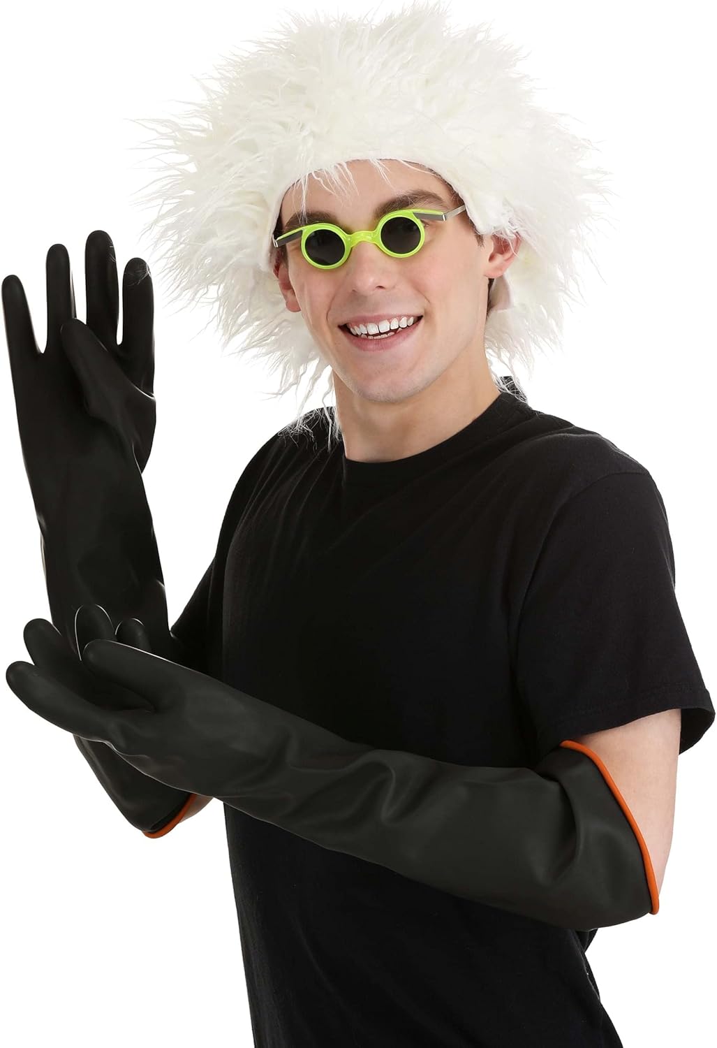 elope Mad Scientist Costume Kit with Faux Fur Headpiece, Sunglasses, and Gloves