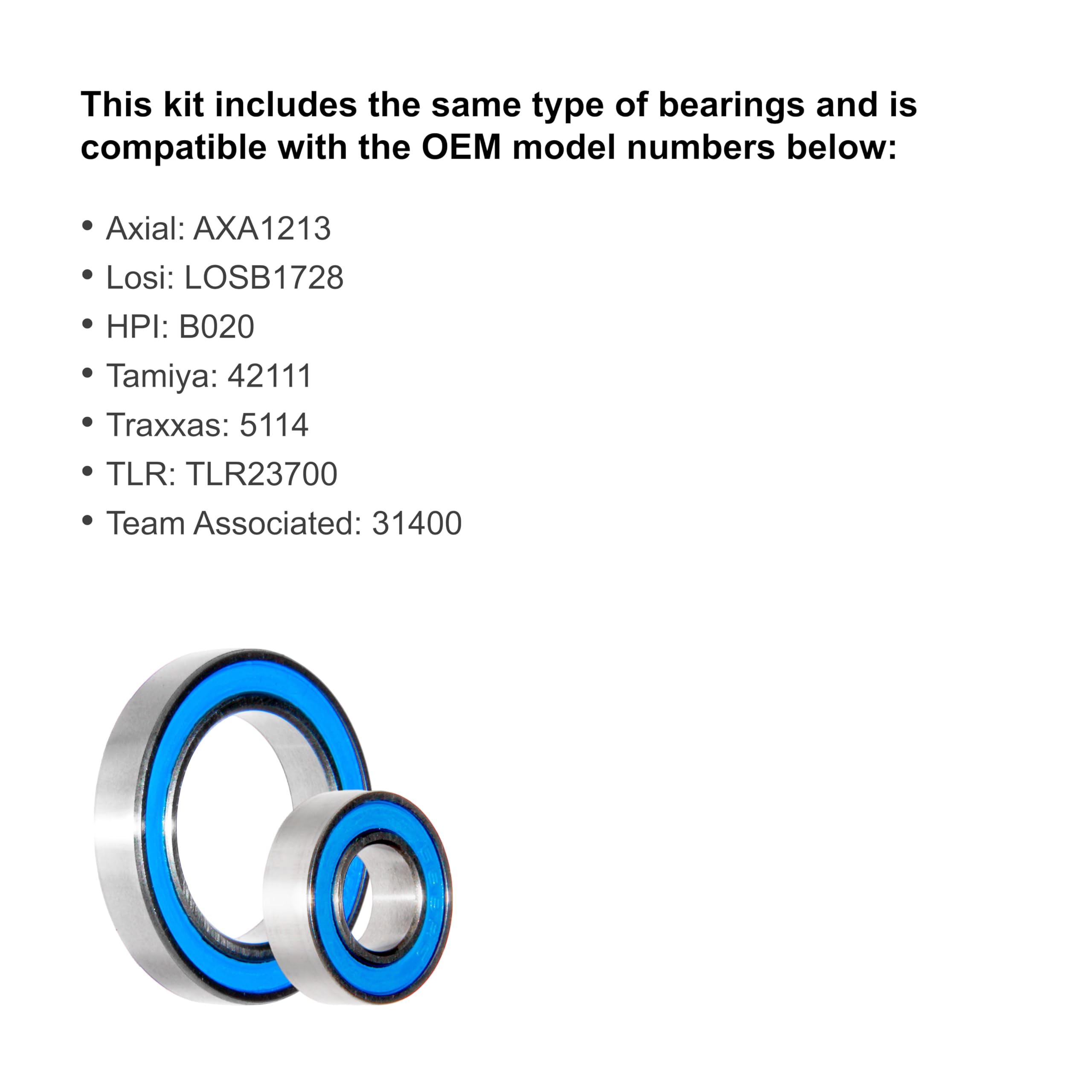 Winter Evening - 5x8x2.5mm MR85-2RS (2 Bearings) for Traxxas 5114 and Tamiya 42111