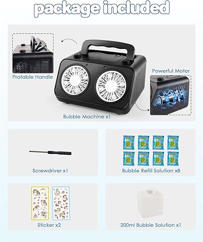 Miniatura 7 de Recambio de solución de burbujas para máquina de burbujas, 1 L33.8 onzas, solución de repuesto de burbujas no tóxica para pistola de burbujas,