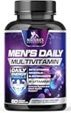 Multivitamin for Men - Vitamin A, C, D, E, Zinc, Calcium, Multivitamins for Immune Health Support, Vitamin B12, Men’s Daily Multivitamin Supplement Capsules, Non-GMO Mens Multi Vitamins - 60 Capsules