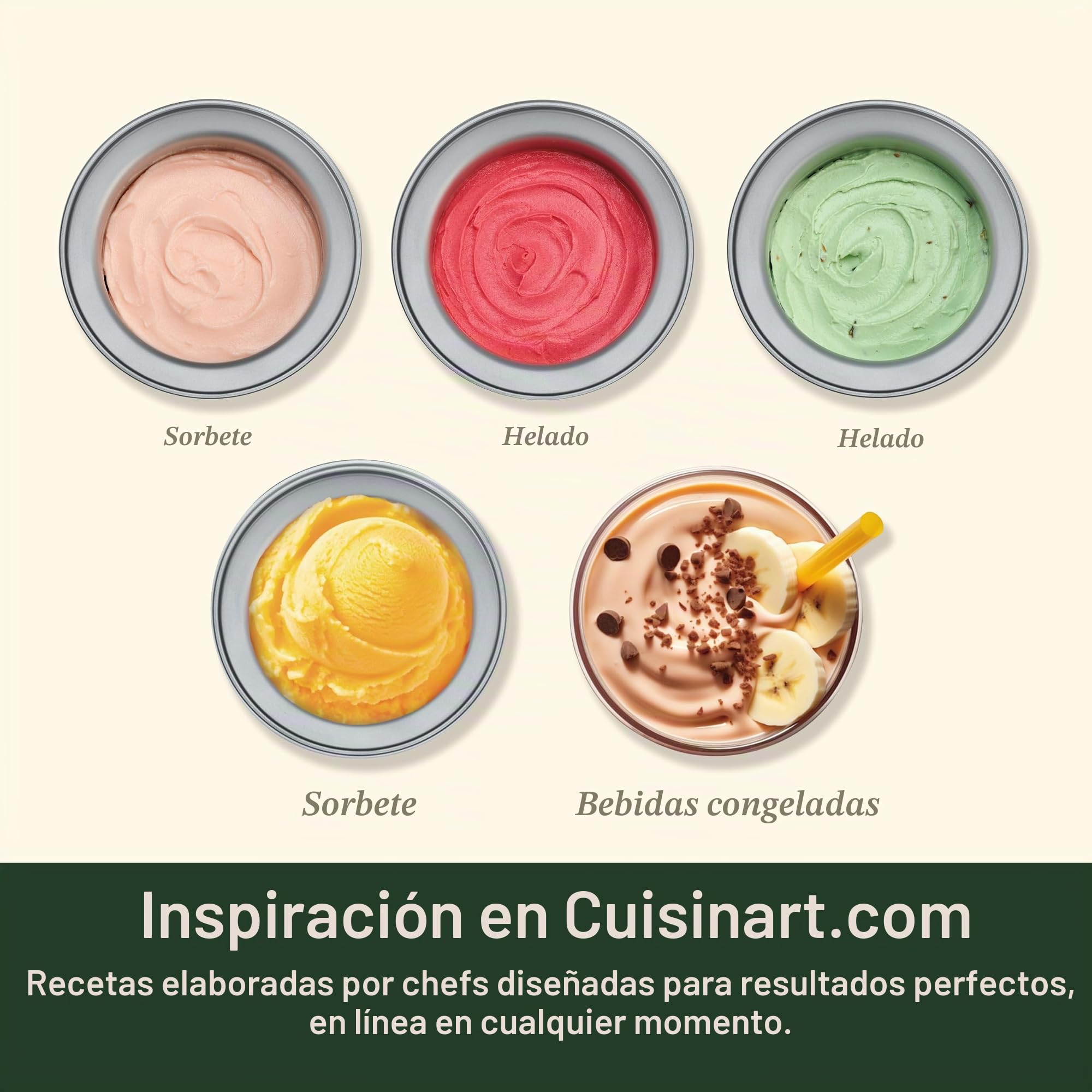 Cuisinart Pure Indulgence Yogur Helado Sorbet & Ice Cream Maker