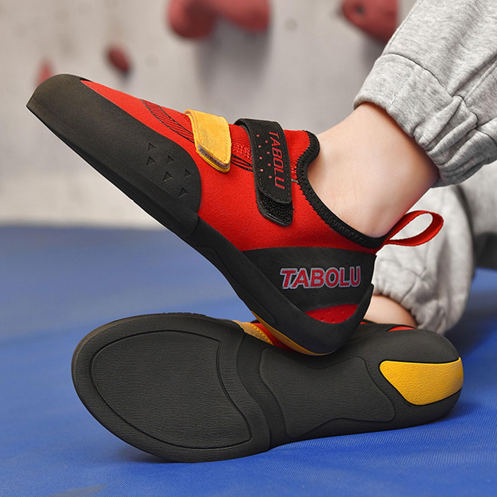 Scarpe da Arrampicata,Scarpette da Arrampicata,Scarpe da Arrampicata Gomma Antiscivolo Uomo,Scarpe Arrampicata Bambino,Traspirante,Comode,per l'Arrampicata Indoor e Outdoor