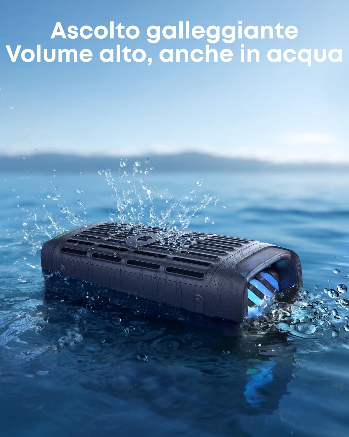 Soundcore Boom 3i de Anker, Altavoz Bluetooth de Exterior, IP68, Flotante, Resistentes al Agua Salada, BassUp 2.0, Altavoz portátil de 50 W, Bluetooth 5.3, 16 h, TWS, Kayak/Pesca/Camping