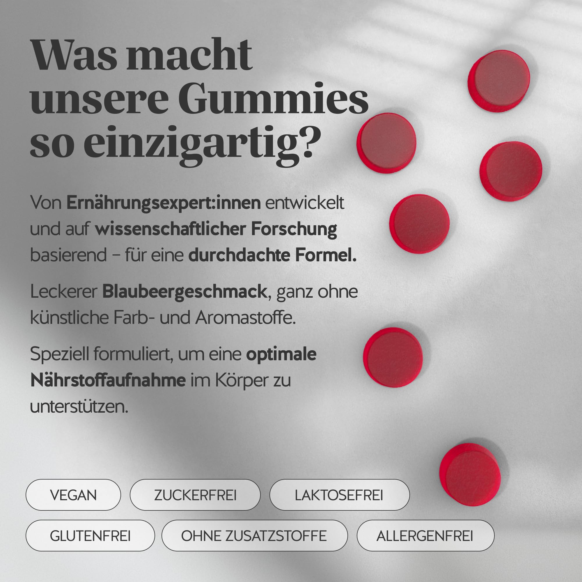 Bears with Benefits - Gummibärchen Zink - Haare & Nägel - 60 Stück