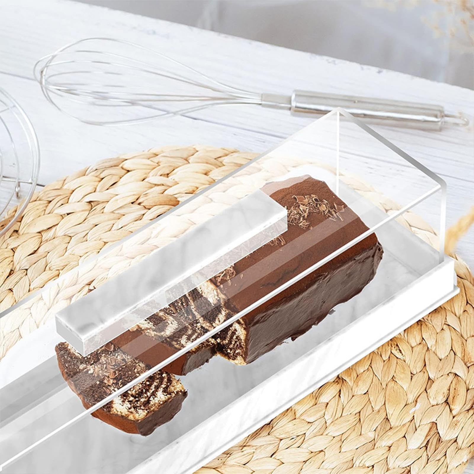 Soporte acrílico para tartas con tapa, expositor de postres multifuncional, recipiente para galletas, vitrina de pastelería, bandeja para servir pasteles y dulces