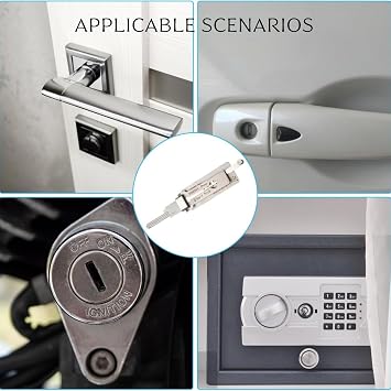 Tools Professional – 2 in 1 Lock Pick & Ma/Ster Key Decoder, Stain/Less Ste/el Key Decoder for Auto, Lock Pick Decoder, Lockpicking Kit with Skeleton Keys, Key Extractor Kit(ss001pro)
