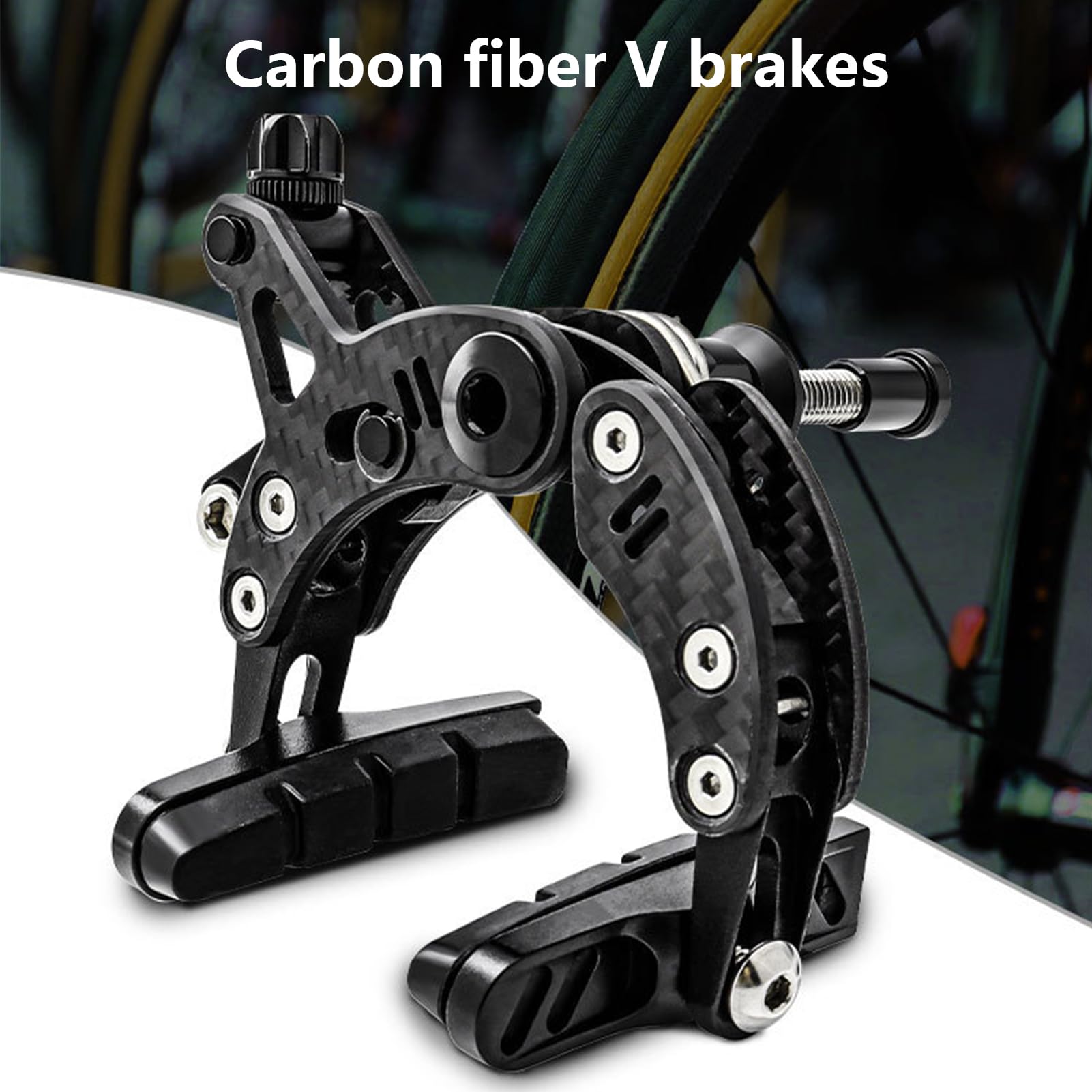 新品/超軽量自転車カーボンベースブレーキキャリパー/アルミリムパッド/フロント用 新品/超軽量自転車カーボンベースブレーキキャリパー/アルミリムパッド