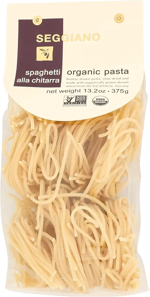 Seggiano, Spaghetti alla Chitarra Organic Pasta, 13.2 oz USDA Organic
