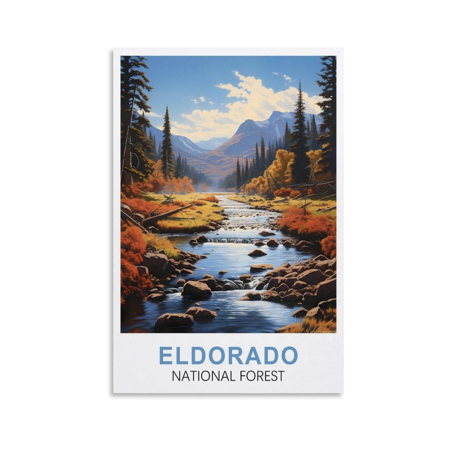 EZMLFA 5D DIY Diamond Painting Kit,Eldorado National Forest Diamond Art Kits for Beginner,Gem Art Kits Round Drill for Home Wall Decor Gifts 40x40cm