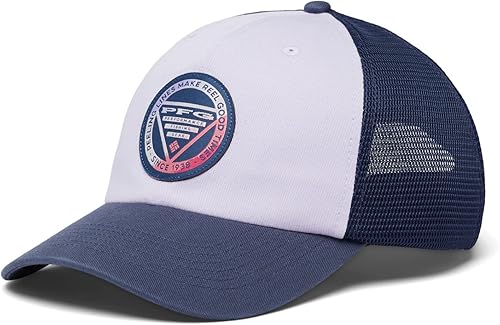 Columbia PFG Patch Dad - Gorra para papá, color violeta suave/tiza/líneas de pelado, talla única, Azul