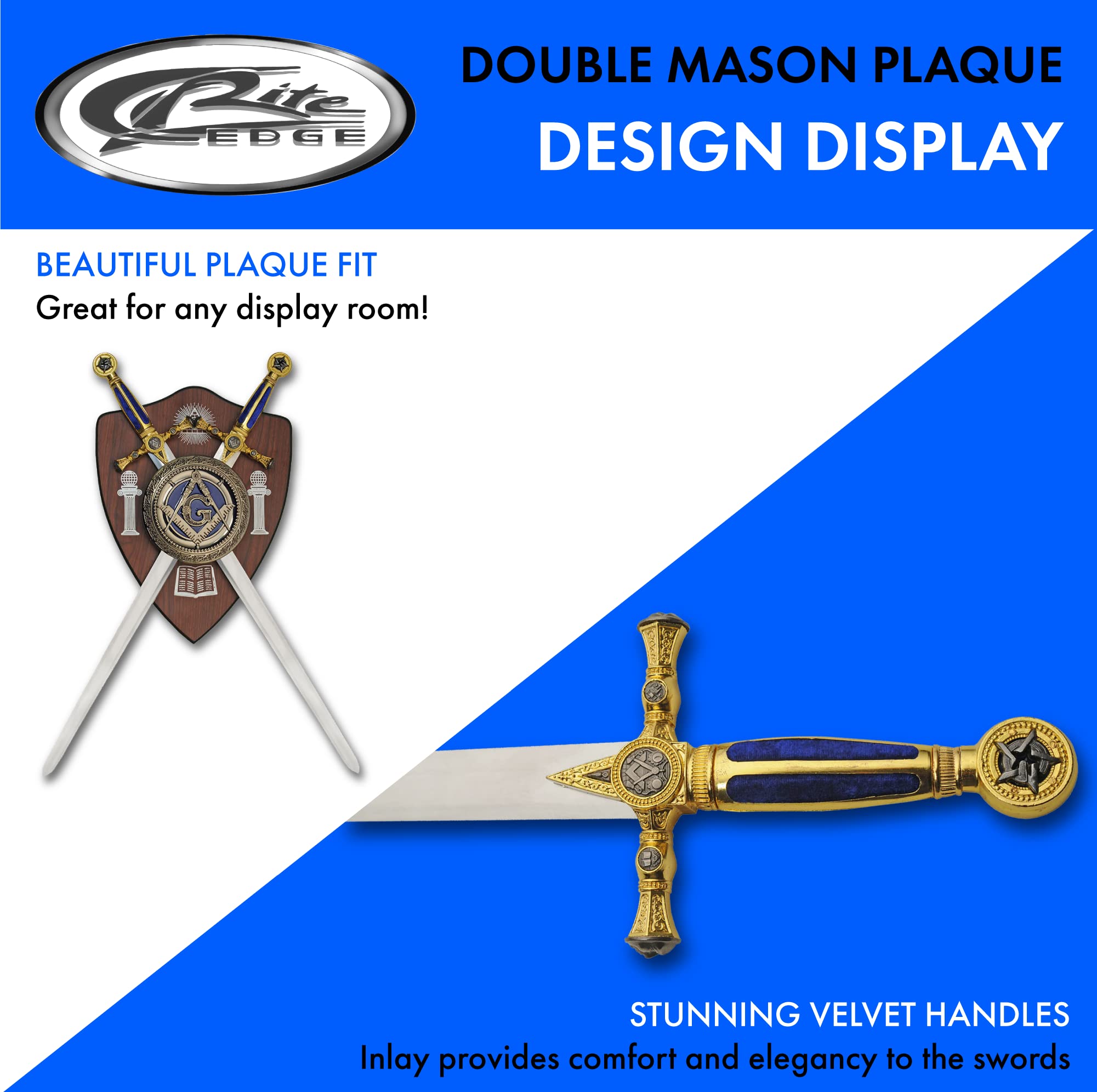 Amazon.com: SZCO 29.5” Double Masonic Sword with Plaque – Twin