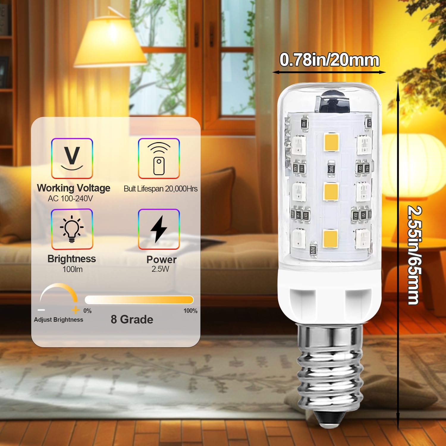 MDee E14 LED RGB Lampe mit Fernbedienung, 2,5W E14 LED Dimmbar Birne, Warmweiß 3000K + 12 Farben, Glühbirne Farbwechsel für Bar, KTV, Party, Hochzeit sowie Heim- und Dekobeleuchtung,10er-Pack