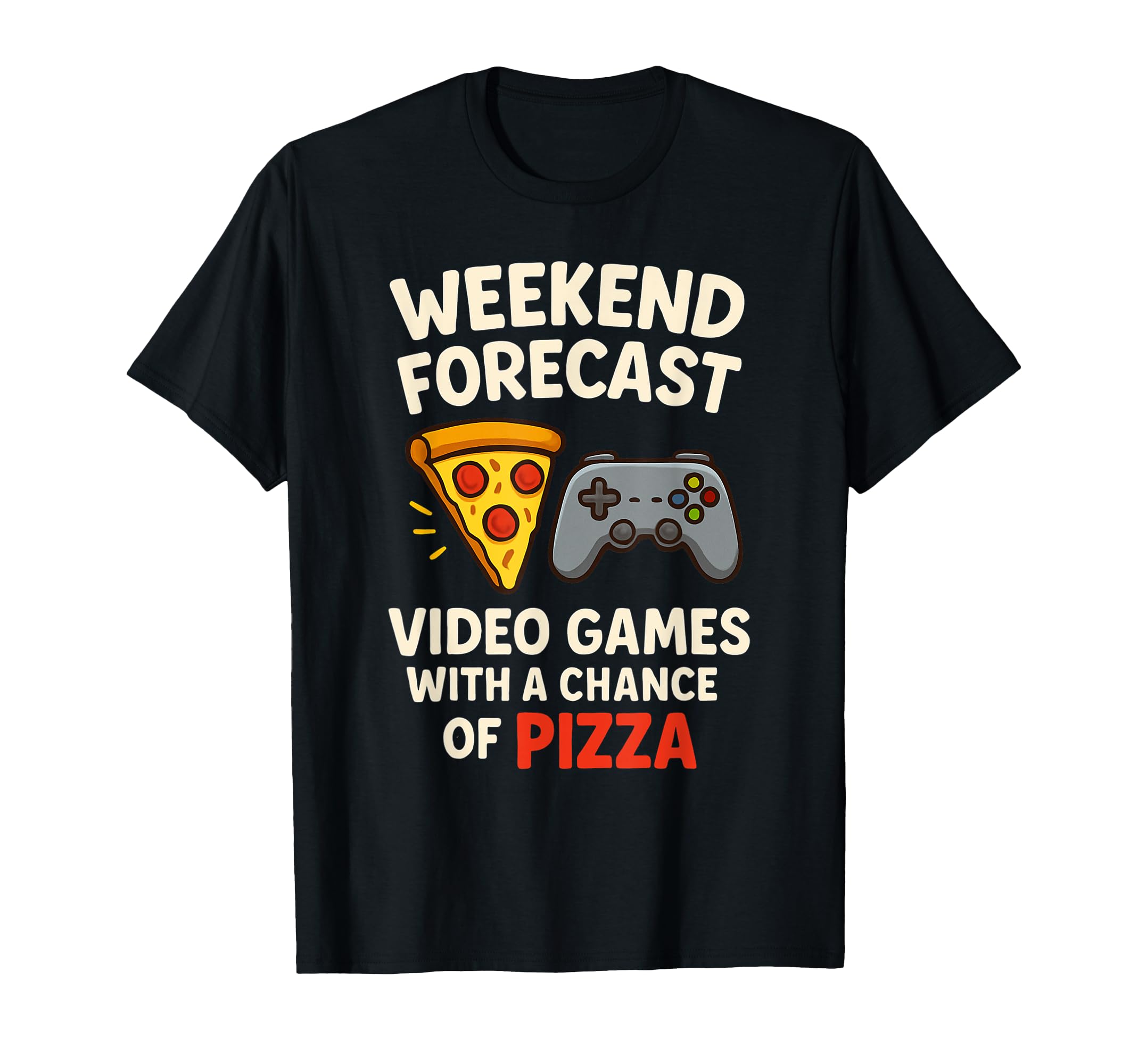 Weekend Forecast Video Games - Gaming Lover Console Gamer T-Shirt