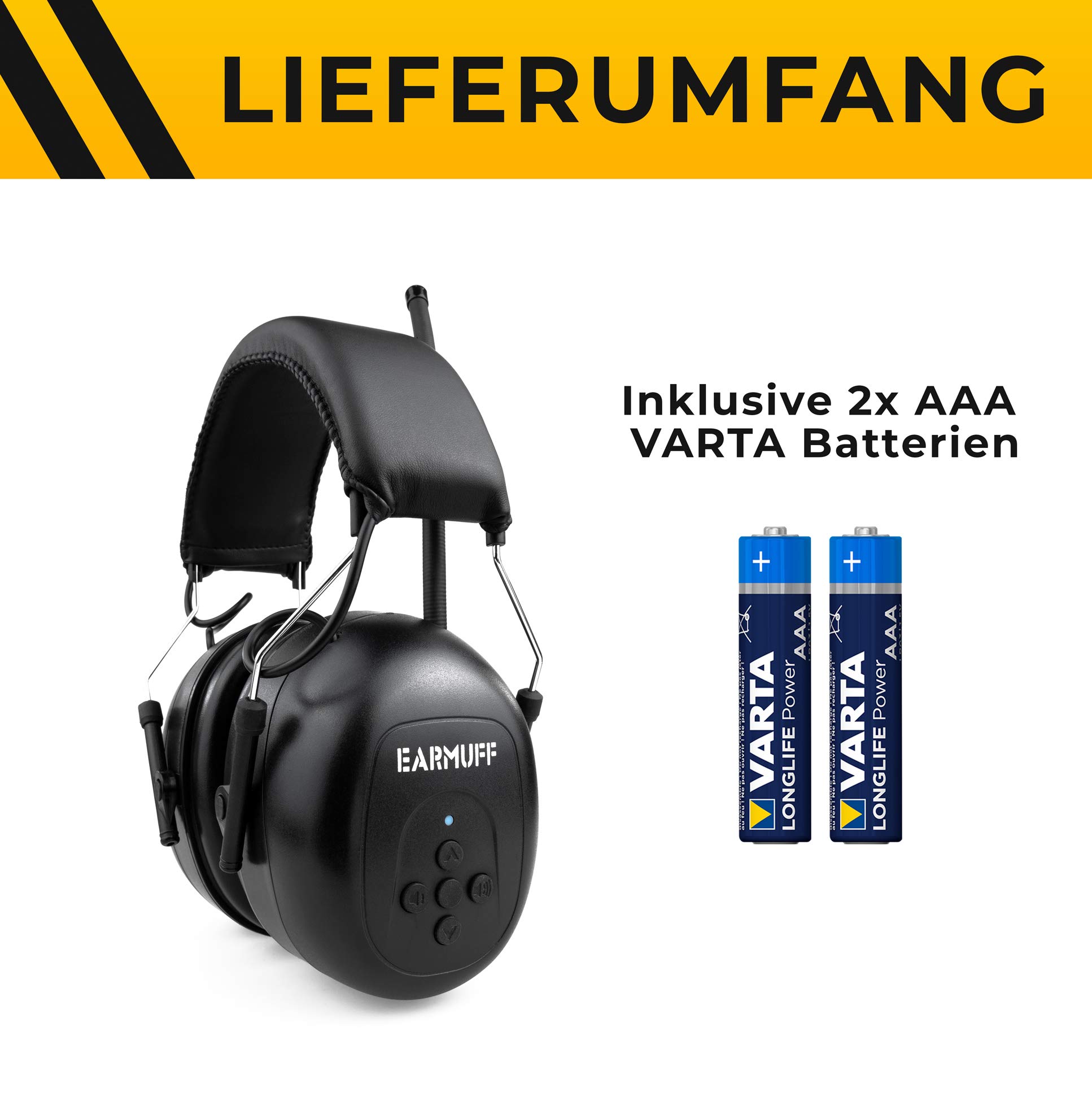 EARMUFF 78218 Protección auditiva, Negro, 20x14x9cm Unisex Adulto