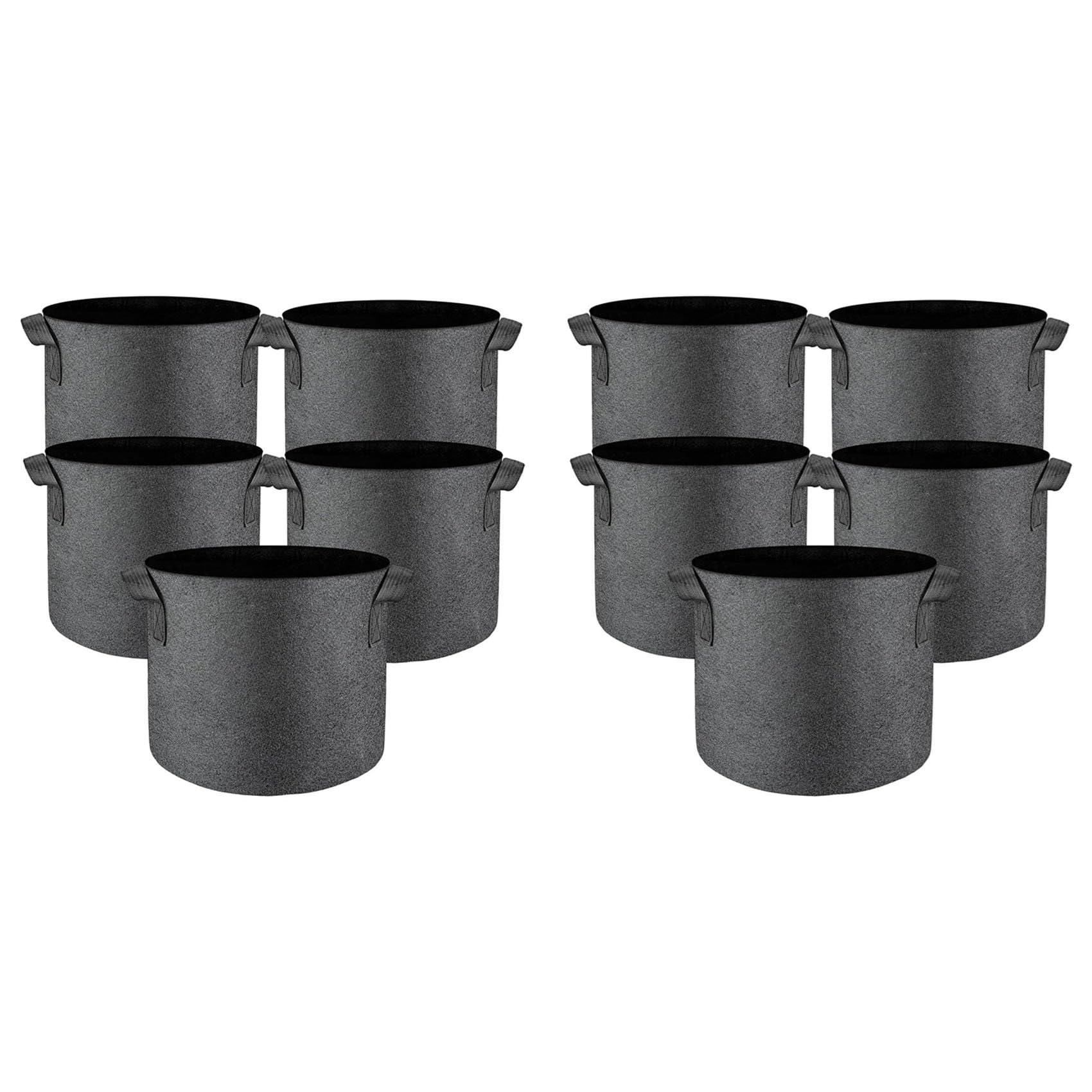 Hndhbfgrt 10 Pcs Grow Bags 5 Gallon Plant Grow Bags Multi-Purpose Nonwoven Fabric Pots with Handles,Outdoor Garden Plant Pots