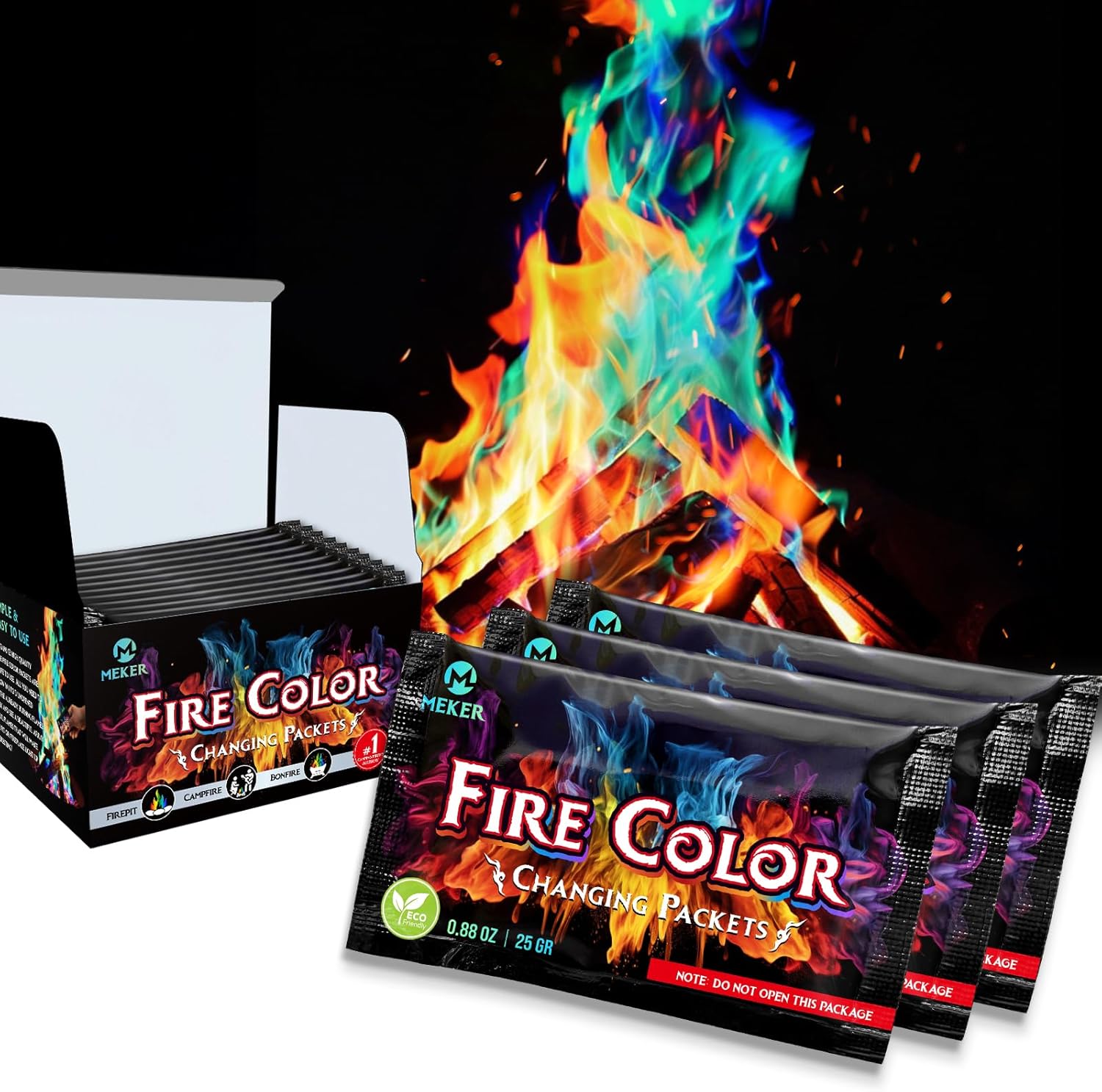 MEKER Fire Color Changing Packets - Fire Pit