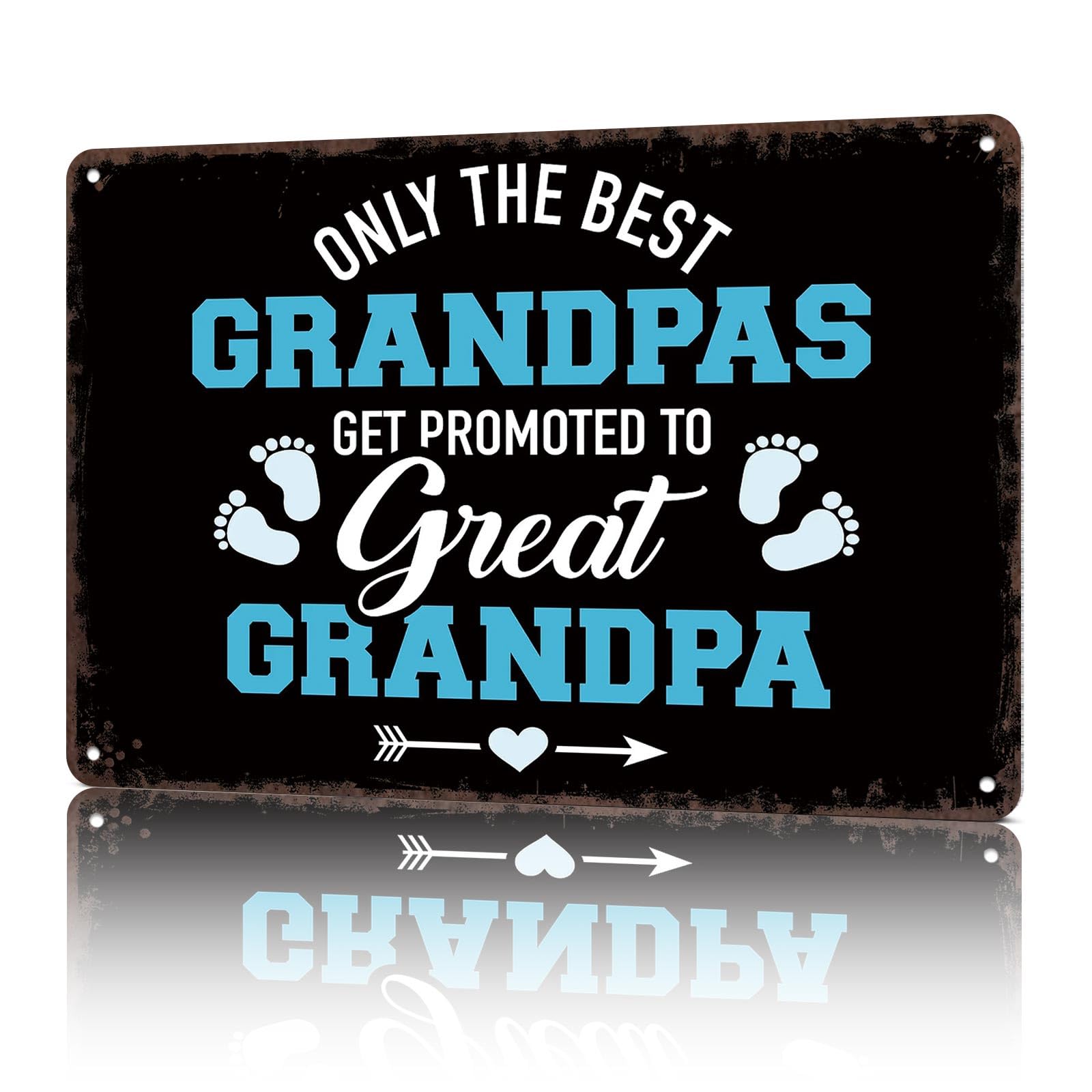 KWQDOZF Vintage Metal Signs Only The Best Grandpas Get Funny Tin Sign Poster Wall Art For Home Room Bedroom Office Decor 8x12inch